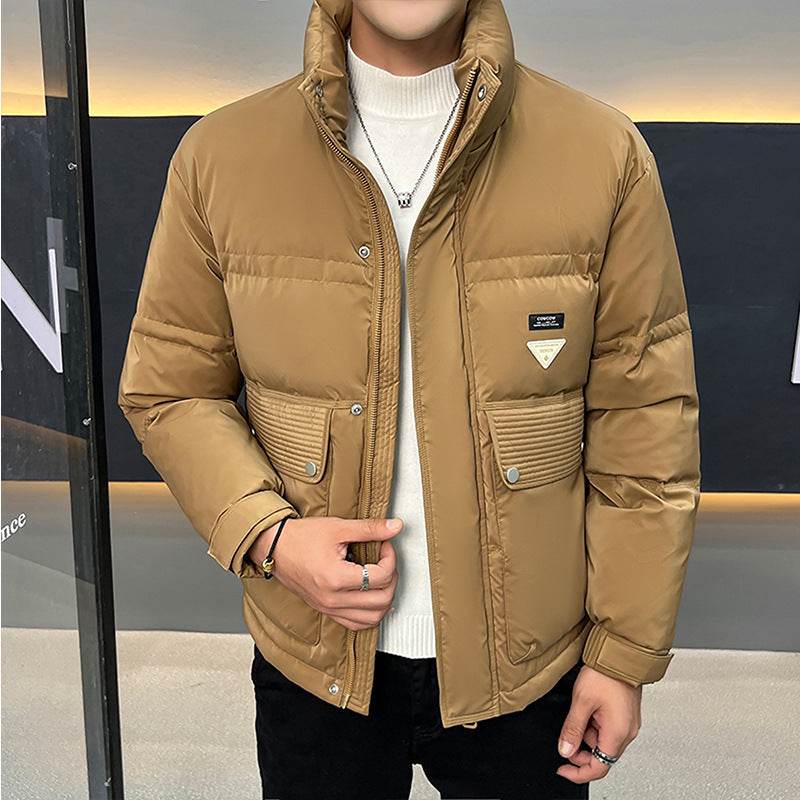 Stand Collar Casual Versatile Men's Down Jacket - Mubimart