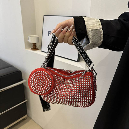 Rhinestone Shoulder Bag With Small Purse Fashion Party Underarm Crossbody Bag For Women Luxury Designer Bags - Mubimart