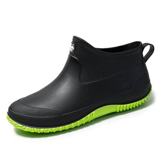 Men's Plus Fleece Warm Short Rain Boots - Mubimart