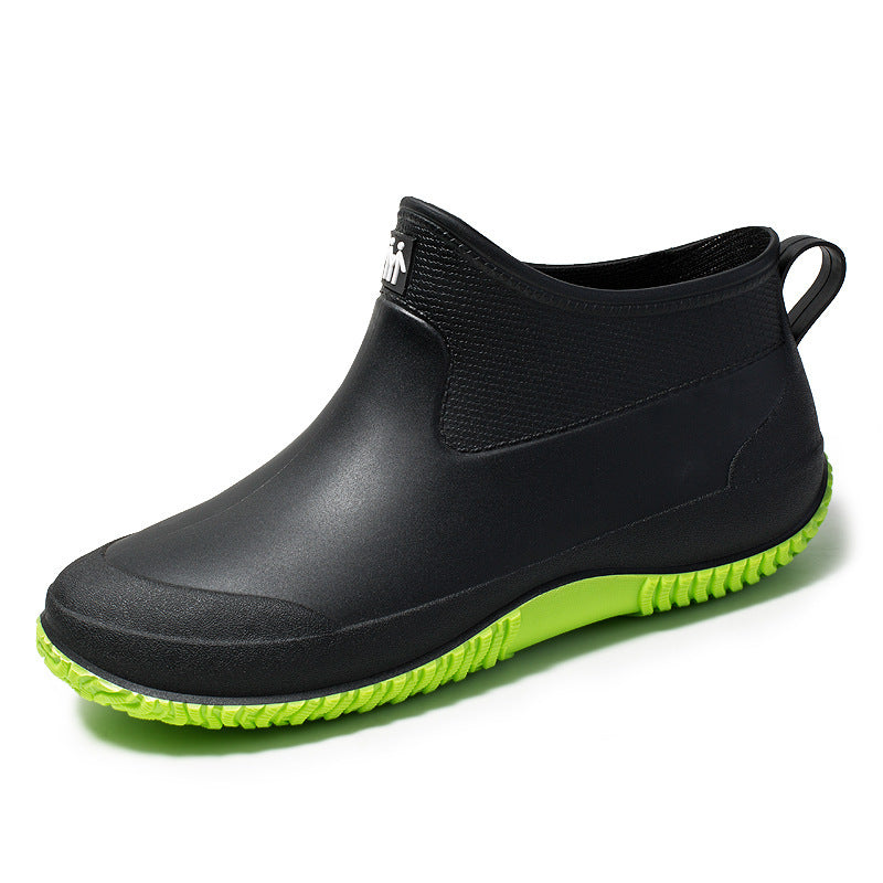 Men's Plus Fleece Warm Short Rain Boots