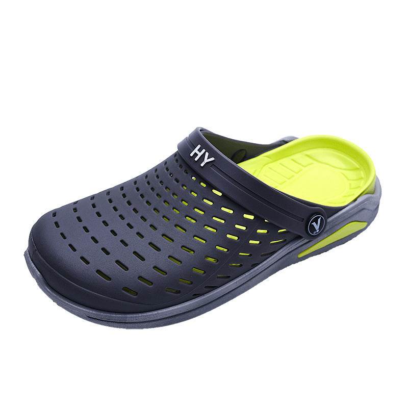 Summer Men's Shoes Cave Shoes Half Slipper - Mubimart