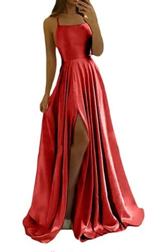 Evening Dress Prom Robe Formal  Simple Split - Mubimart -  