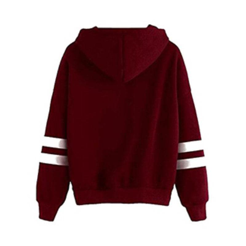 Parallel Bar Hooded Sweatshirt Long-sleeved Sweatshirt - Mubimart