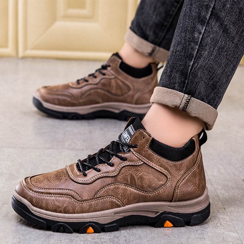 Men Boots Winter Warm Shoes Outdoor Walking Ankle Boots - Mubimart