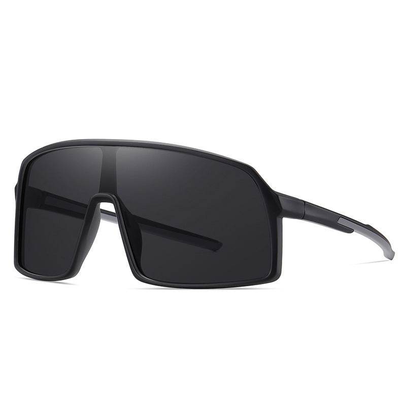 Mens Fashion Simple One Piece Large Frame Sunglasses - Mubimart