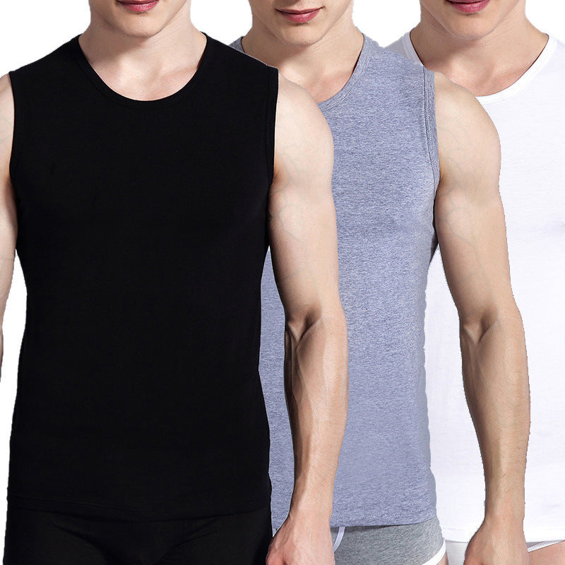 Men's Fashion Wide Shoulder Sports Round Neck Undershirt