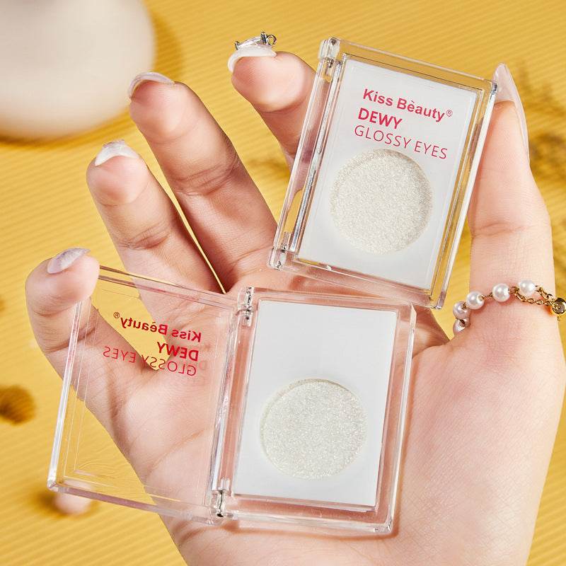 Pearlescent Solid Non Flying Powder Eye Shadow Cream - Mubimart
