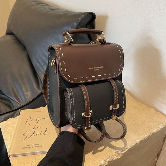 Retro Style Fashionable Backpack Casual Women - Mubimart