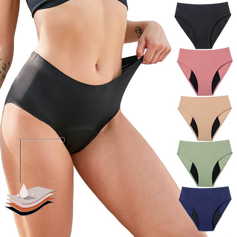 Women's Four-layer Leak-proof Non-marking Rubberized Physiological Pants - Mubimart