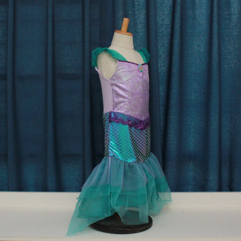 Princess Dress Mermaid Dress Sea Birthday Prom Performance Dress Performance Costume - Mubimart -  