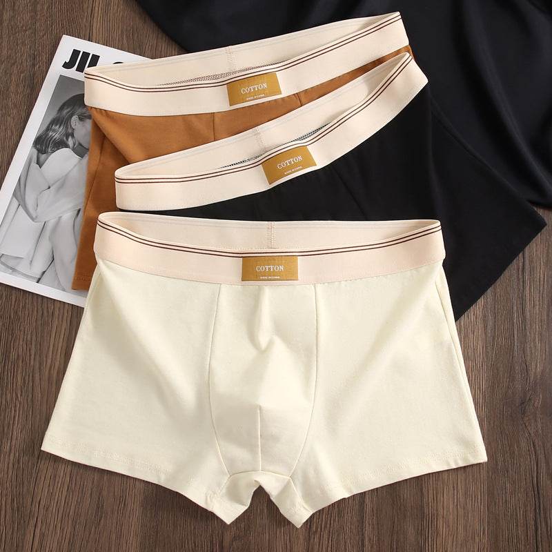 Men's Cotton Antibacterial Boxers Breathable Underwear - Mubimart