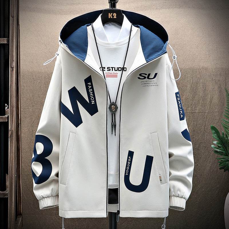 Men's Casual Cropped Fleece Jacket Hooded Jacket - Mubimart