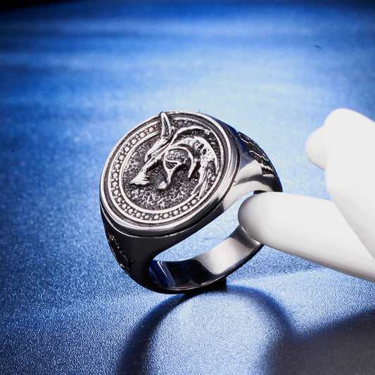 Krieger Vintage Herren Jäger Wolf Ring