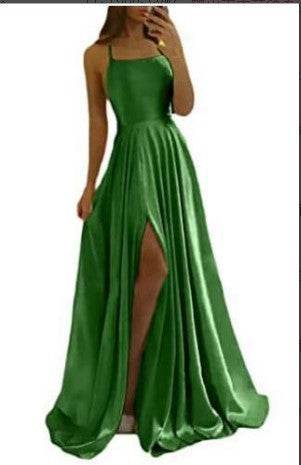 Evening Dress Prom Robe Formal Simple Split - Mubimart