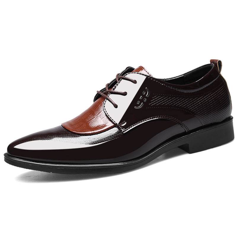 New Business Dress Shoes Large Size Shoes Men's Laces - Mubimart