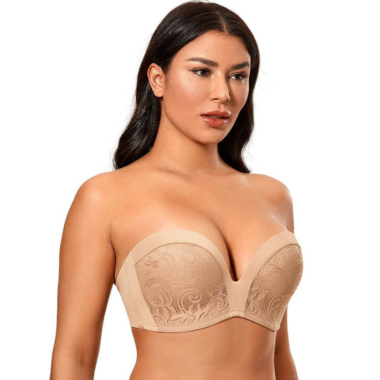 Strapless Non-slip Thin Tube Top Bra Invisible - Mubimart