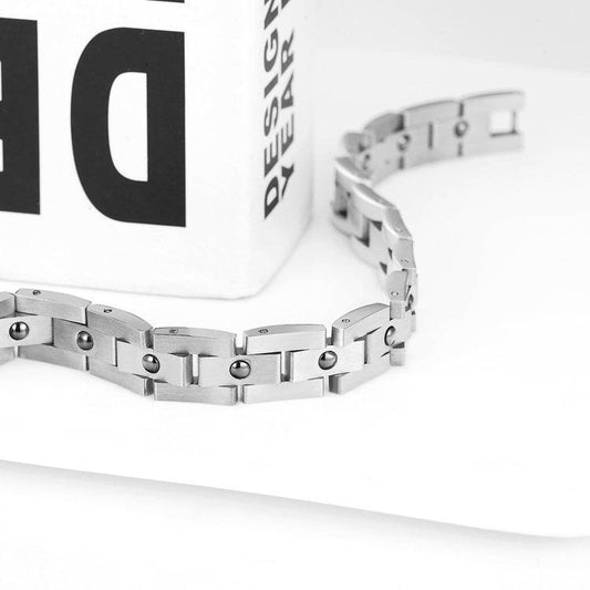 Stainless Steel Magnet Bracelet Classic Men - Mubimart