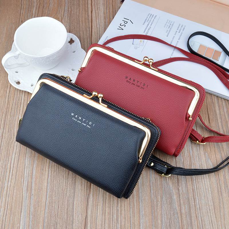 Lock Crossbody Bags Women Shoulder Bag Clutch Ladies Mobile Phone Bag Purse Handbag - Mubimart