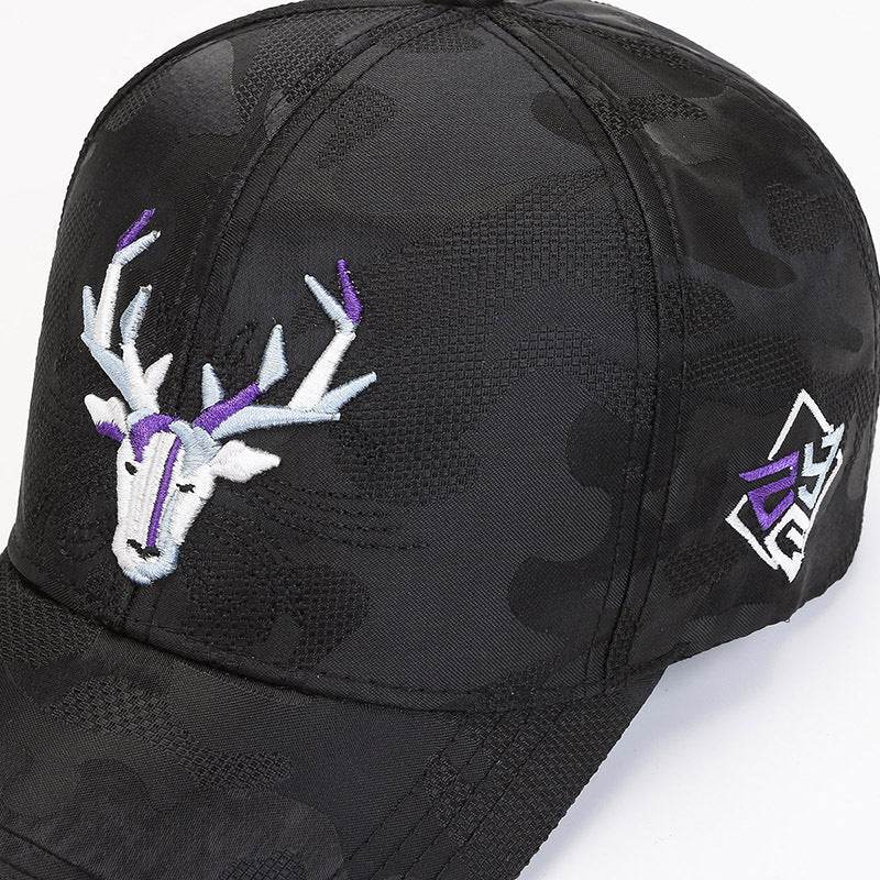 Embroidery Hat Elk Peaked Cap - Mubimart
