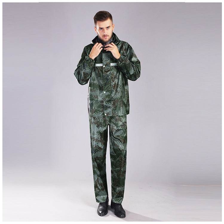 Split Raincoat Rain Pants Outdoor Jungle Camouflage Raincoat Suit - Mubimart