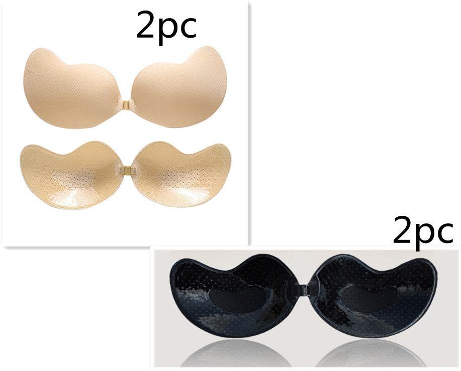 Invisible Push Up Bra Backless Strapless Bra Seamless Front Closure Bralette Underwear - Mubimart