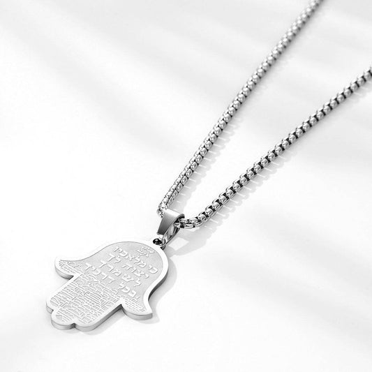 Fashion Men Necklace Fatima Pendant - Mubimart