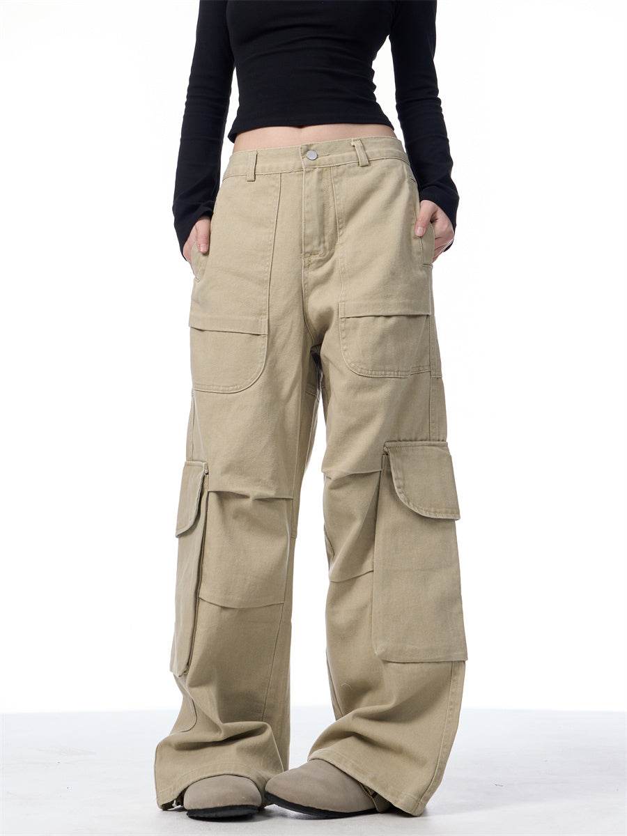 American Vintage Crumpled Cargo Jeans - Mubimart