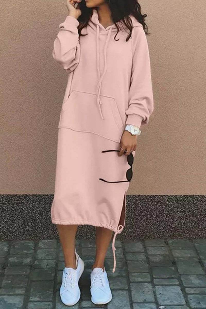 Plus Size Long Sweater Hoodie - Mubimart