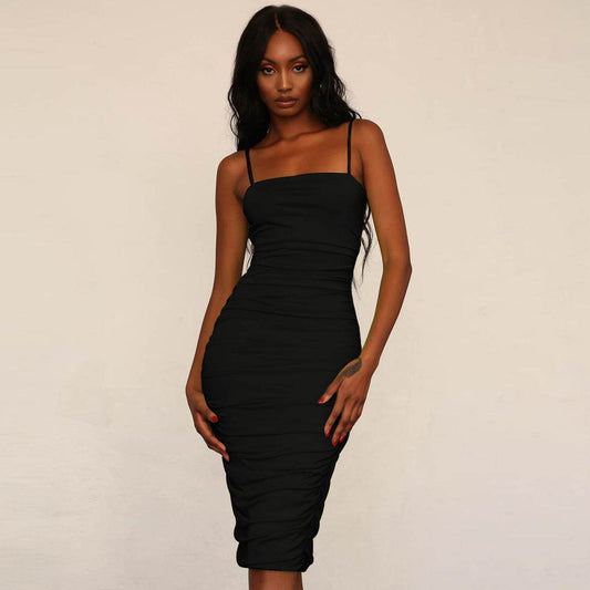 Summer sexy tight camisole dress - Mubimart