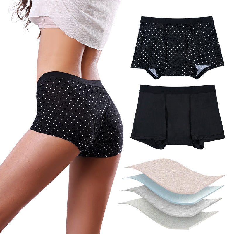 Women's Fashion Simple Four-layer Leak-proof Sanitary Napkin Menstrual Panties - Mubimart -  