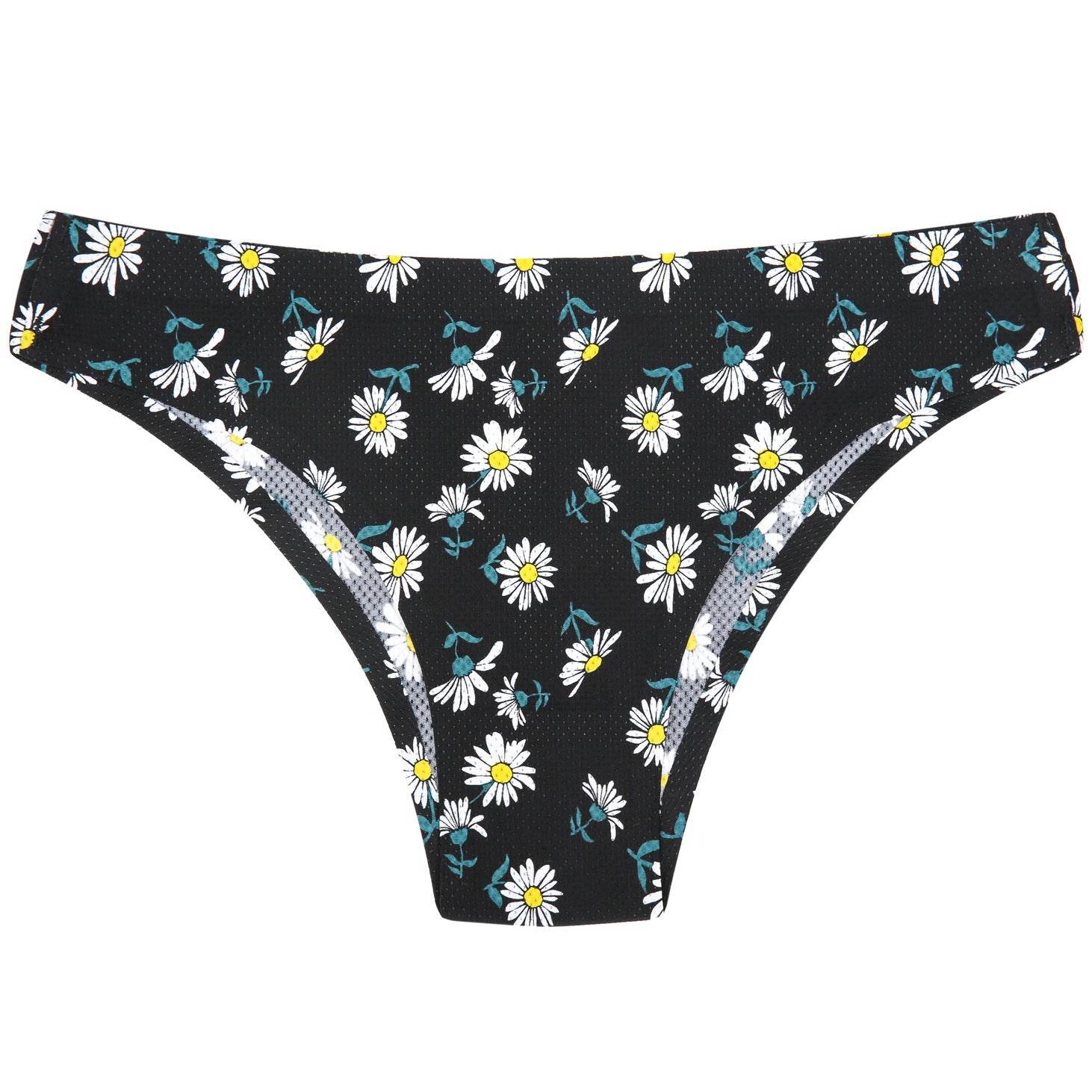 Breathable Printed Seamless Floral Briefs For Women - Mubimart