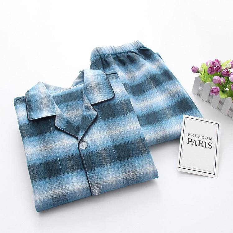 Men's Pajama Set Heavy Brushed Loose Size - Mubimart