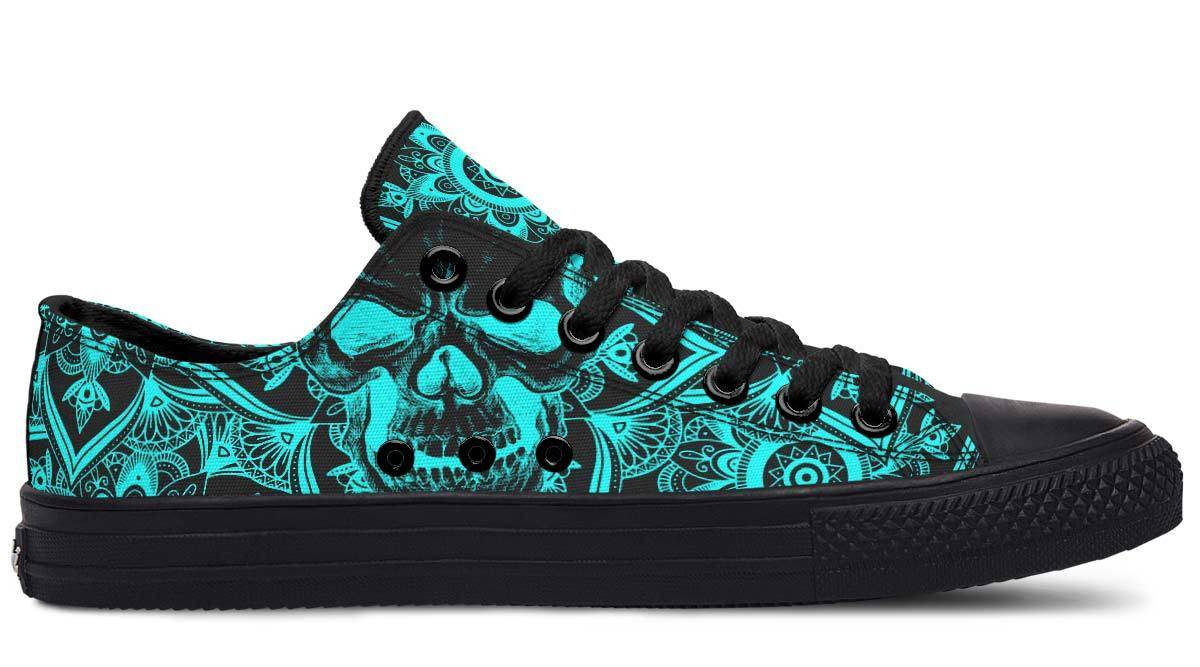 Colorful Gradient Skull High-Top Espadrilles - Mubimart