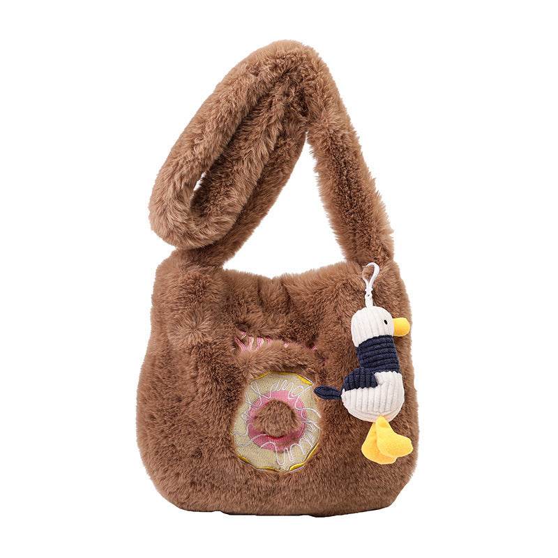 Donut Plush Casual Cute Crossbody Bag For Women - Mubimart
