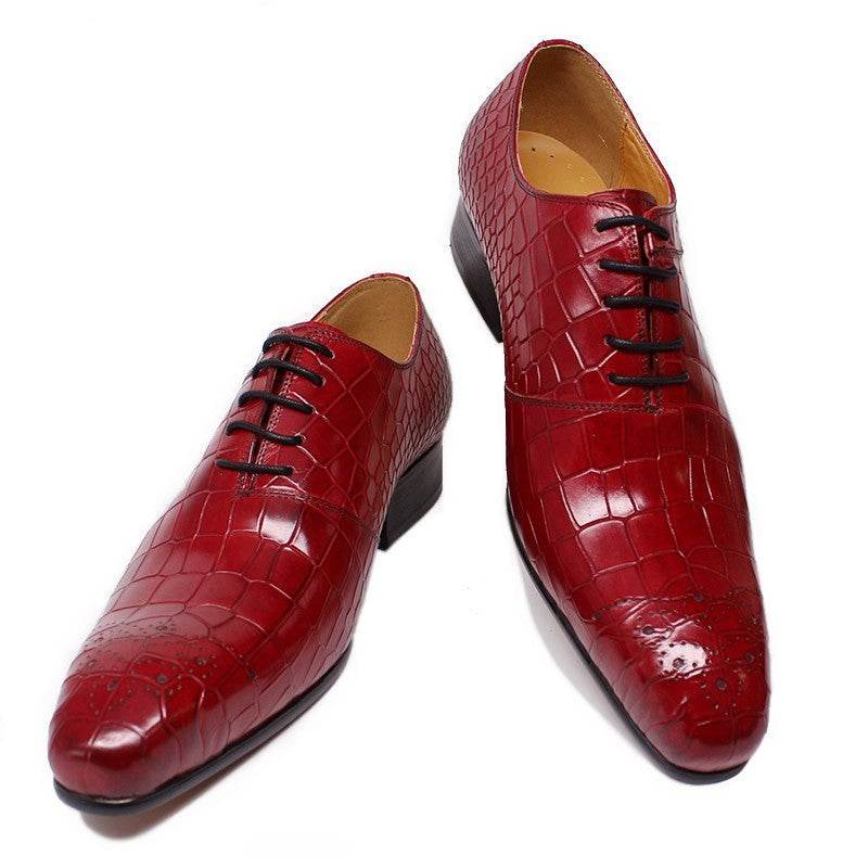 Men's Business Suit Oxford Leather Shoes - Mubimart