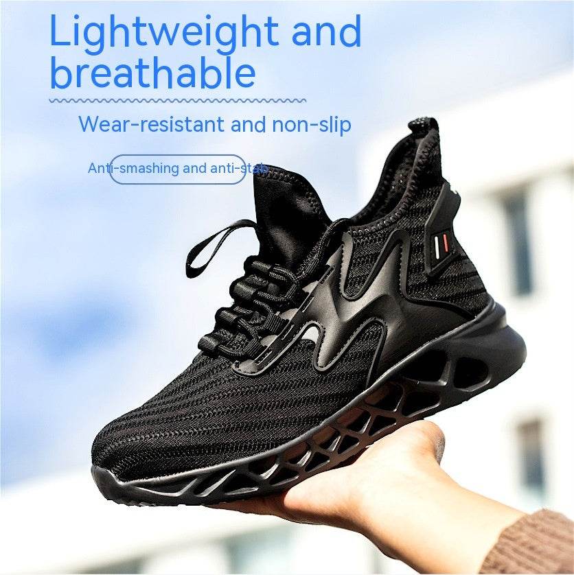 Anti Smashing And Anti Piercing Steel Toe Safety Shoes - Mubimart
