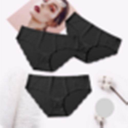 Women Ultra-thin Underwear Seamless Panties Low-Rise Briefs - Mubimart
