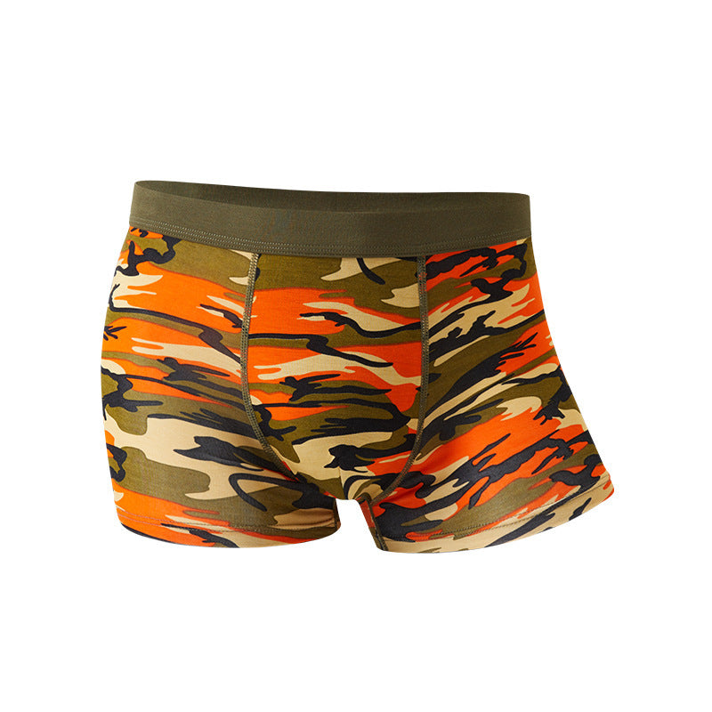 Camouflage Men's Underwear Modal Breathable Boxers Mid-waist Printed Boxers