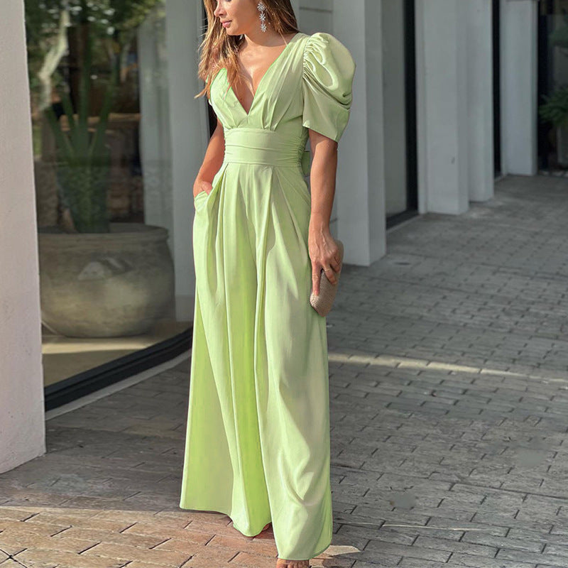 Fashion Elegant Plus Size Wide Legs Jumpsuit - Mubimart - Plus Size Jumpsuit 