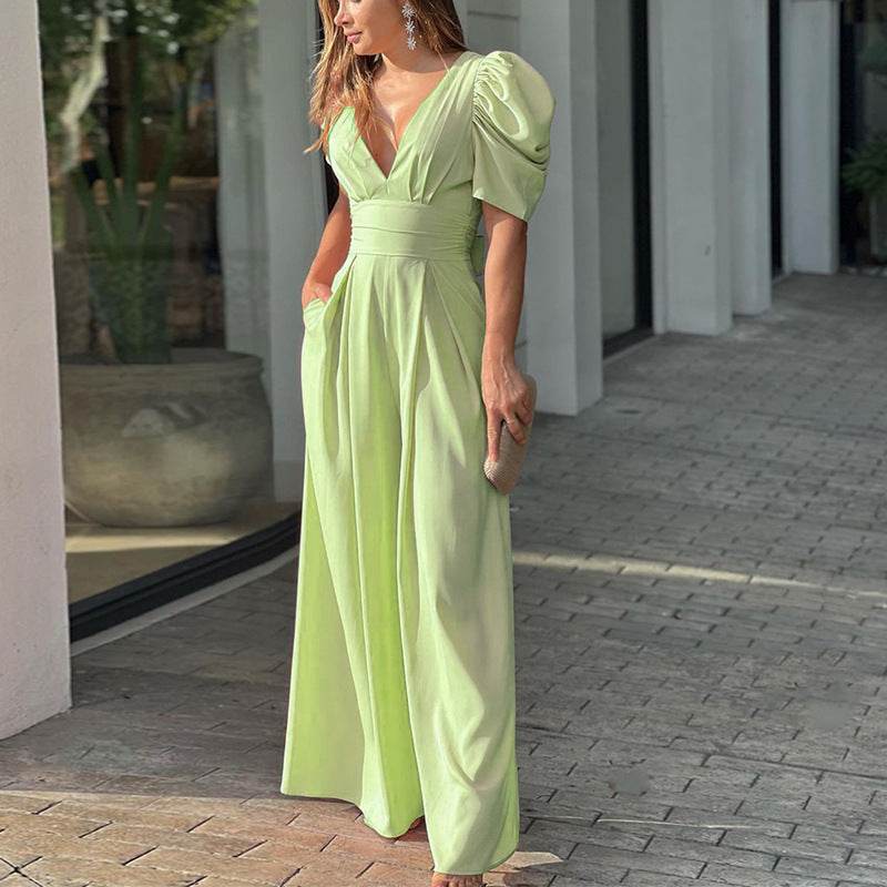 Fashion Elegant Plus Size Wide Legs Jumpsuit - Mubimart