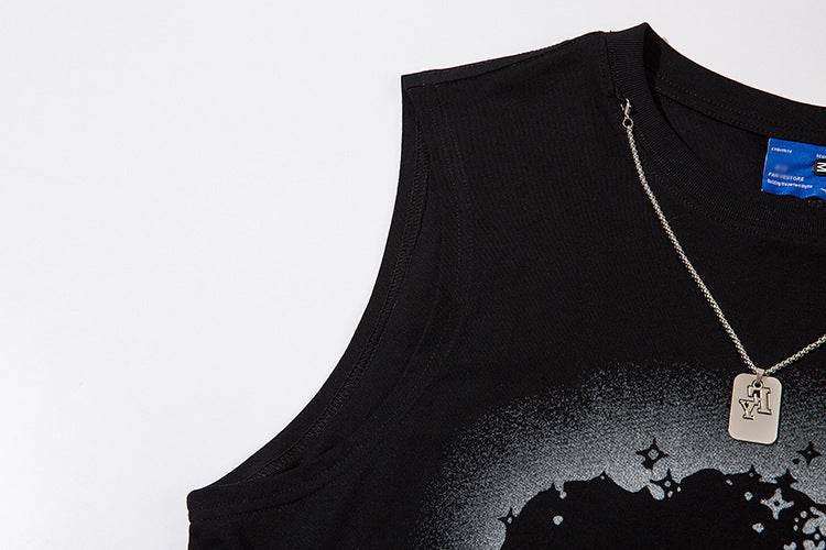 Bear Tank Top Sleeveless T-shirt Men - Mubimart