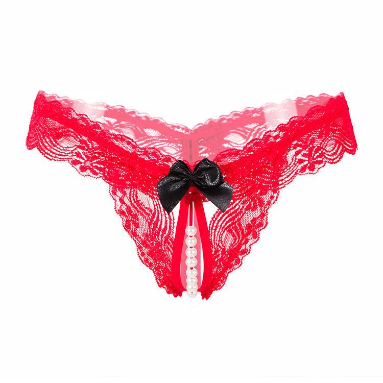 Women's Sexy Thong With Beads - Mubimart