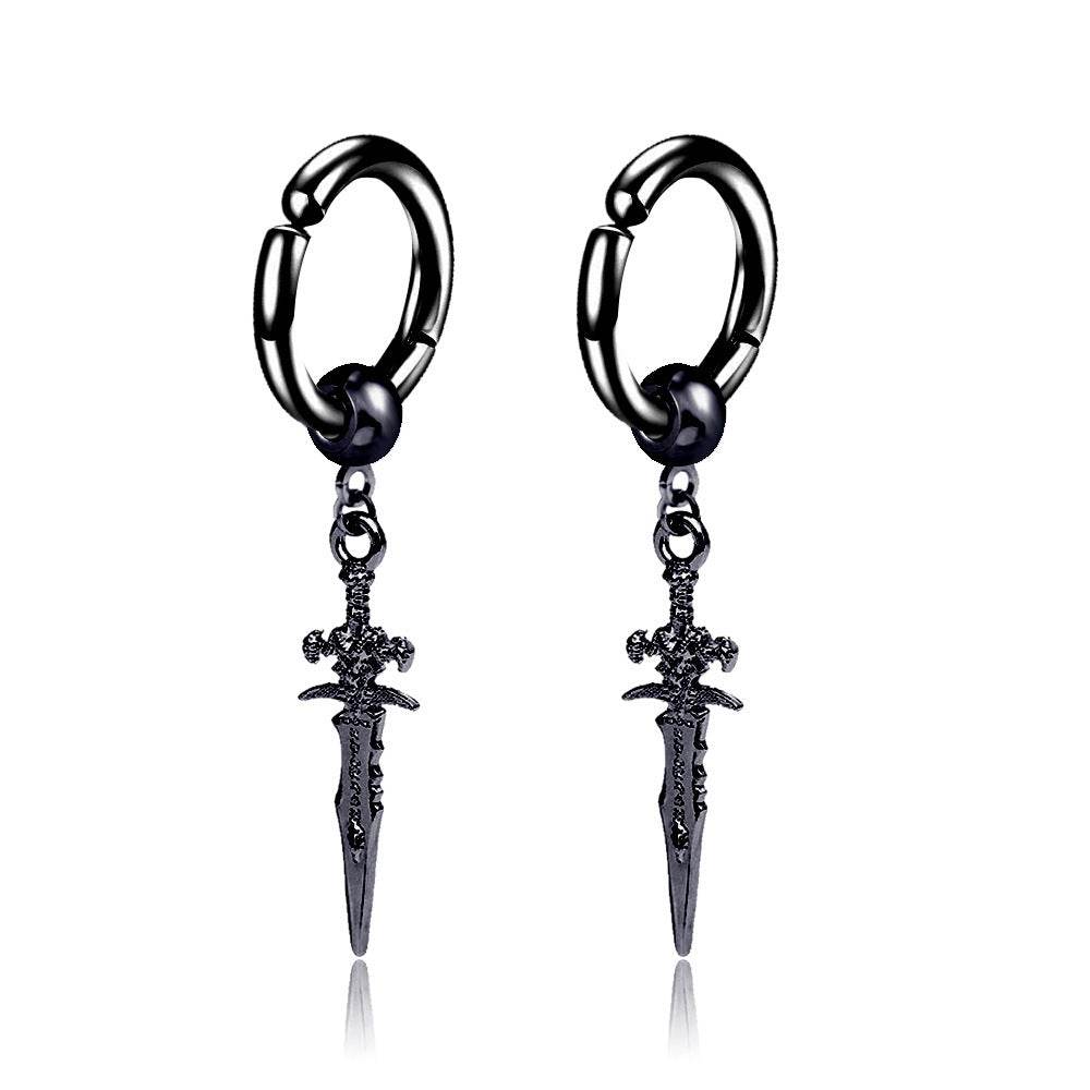 Mens Personalised Vintage Rattle Arrow Earrings - Mubimart