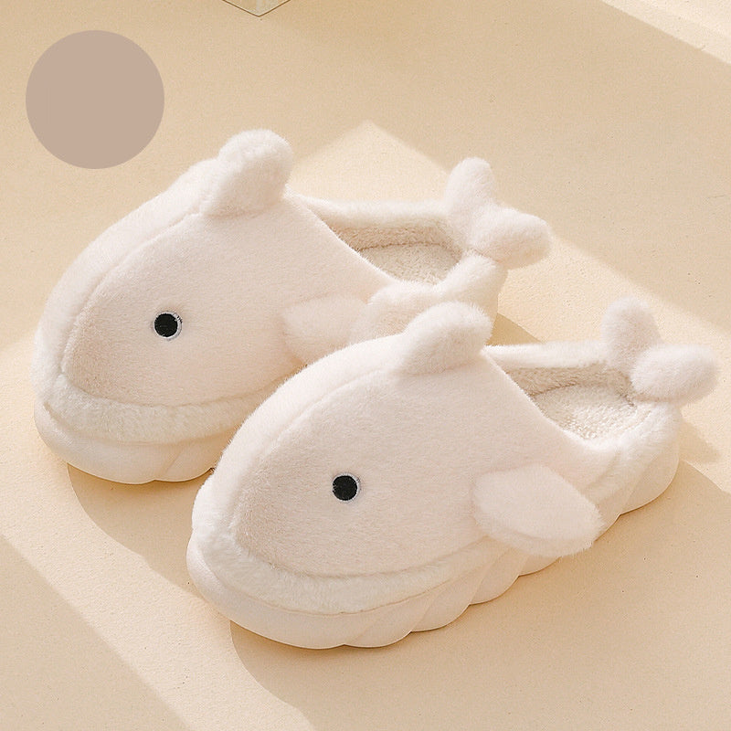 Shark Slippers Soft Sole Furry Shoes Home Bedroom Slippers Women - Mubimart -  