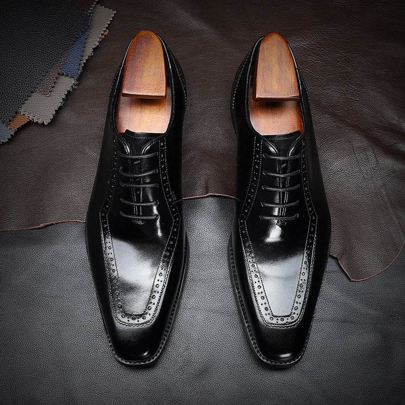 Oxford Men's Formal Dress Single Shoes Leather - Mubimart