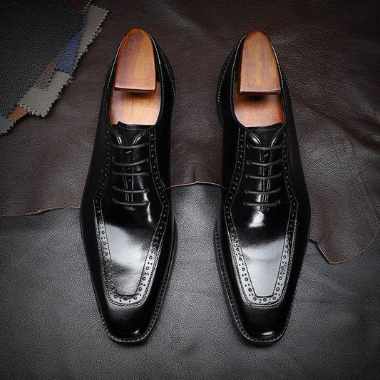 Oxford Men's Formal Dress Single Shoes Leather - Mubimart