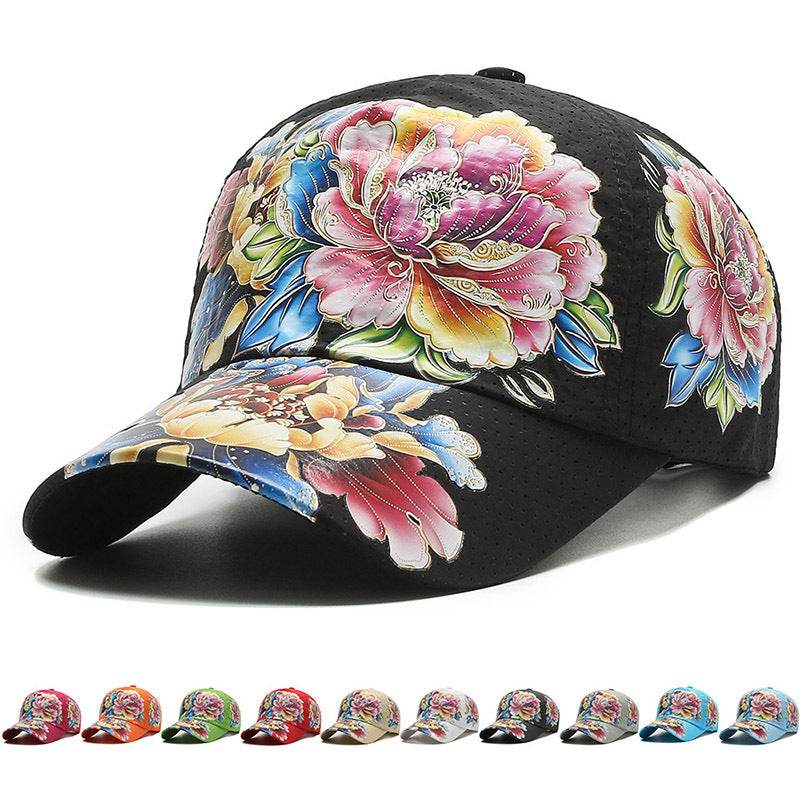 Hat Printing Men's And Women's Same Style Baseball Cap Sun Hat Peaked Cap - Mubimart