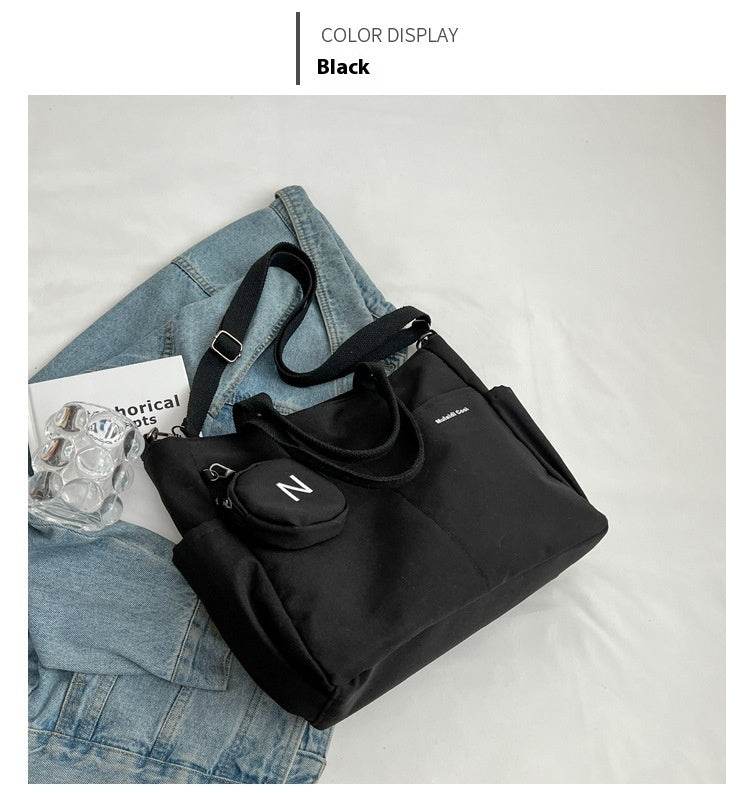 Niche Casual Fashion Nylon Canvas Tote Bag For Women - Mubimart