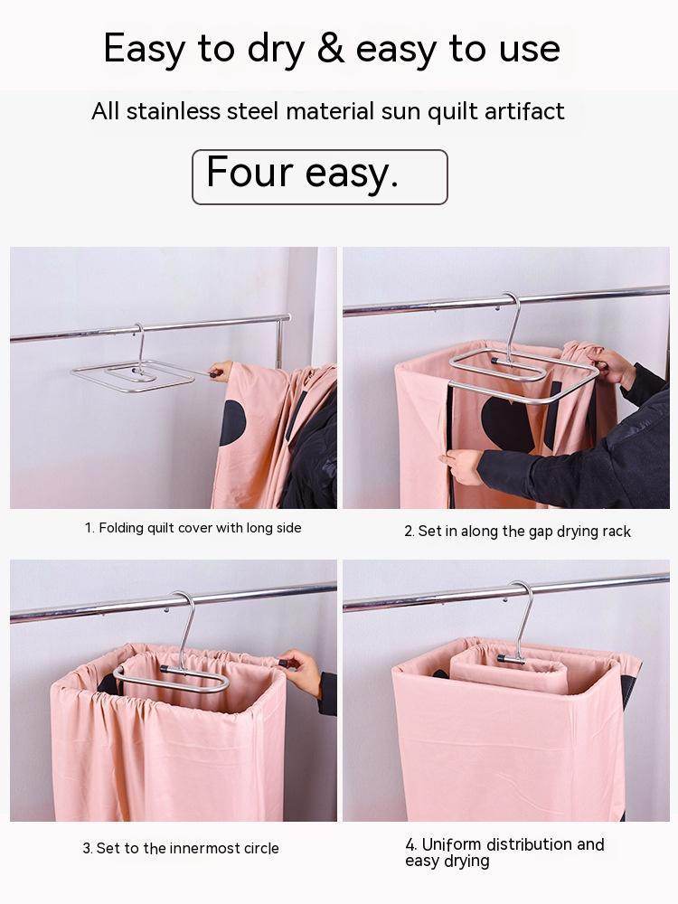 Stainless Steel Spiral Multi-functional Windproof Rotating Clothes Hanger - Mubimart