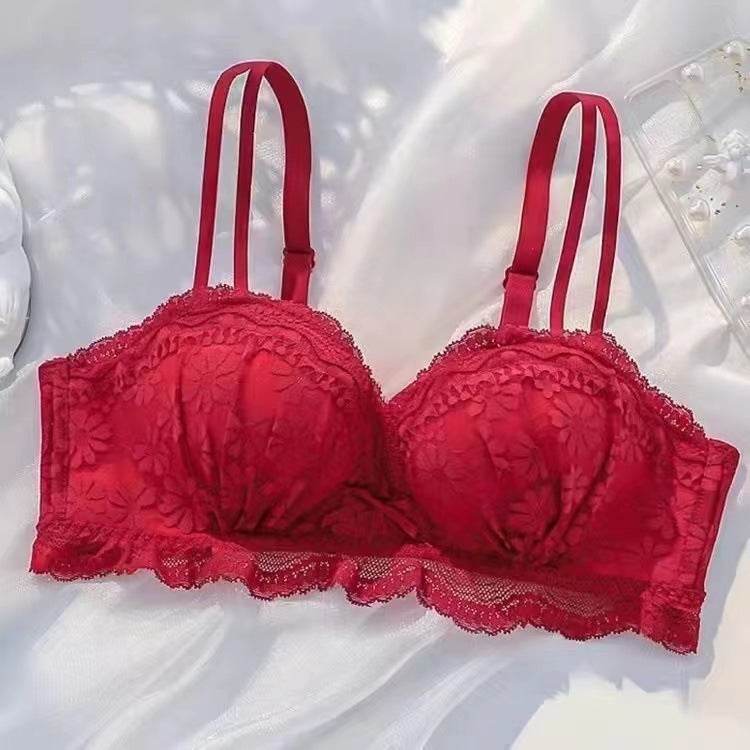 Push Up Underwear Women's Sexy Lace Bra Wireless Bra - Mubimart